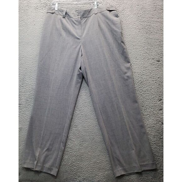 Lane Bryant Trouser Pants Mens 20 Gray Polyester Pockets Flat Front Straight Leg - Picture 1 of 7